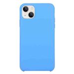 For iPhone 13 Solid Silicone Phone Case(Deep Blue)