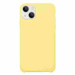 For iPhone 13 Solid Silicone Phone Case(Yellow)