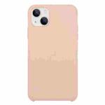 For iPhone 13 Solid Silicone Phone Case(Sand Pink)
