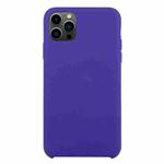 For iPhone 13 Pro Solid Silicone Phone Case (Deep Purple)