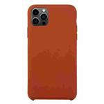 For iPhone 13 Pro Max Solid Silicone Phone Case (Saddle Brown)