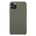 For iPhone 13 Pro Max Solid Silicone Phone Case (Olive Green)