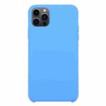 For iPhone 13 Pro Max Solid Silicone Phone Case (Deep Blue)