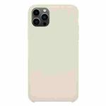 For iPhone 13 Pro Max Solid Silicone Phone Case (Antique White)