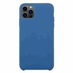 For iPhone 13 Pro Max Solid Silicone Phone Case (Sea Blue)