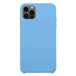 For iPhone 13 Pro Max Solid Silicone Phone Case (Azure)