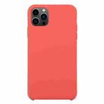 For iPhone 13 Pro Max Solid Silicone Phone Case (Camellia Red)