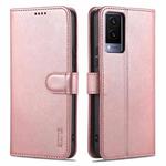 For vivo Y71t / V21e 5G AZNS Skin Feel Calf Texture Horizontal Flip Leather Phone Case(Rose Gold)