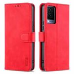 For vivo Y71t / V21e 5G AZNS Skin Feel Calf Texture Horizontal Flip Leather Phone Case(Red)