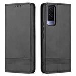 For vivo Y71t / V21e 5G AZNS Magnetic Calf Texture Horizontal Flip Leather Phone Case(Black)