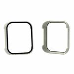 For OPPO Watch 2 42mm PC + Tempered Glass Watch Protective Case(Ivory White)