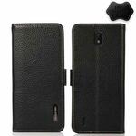 For Nokia C01 Core / C01 Plus KHAZNEH Side-Magnetic Litchi Genuine Leather RFID Phone Case(Black)