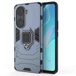 For Honor 60 Pro Shockproof PC + TPU Holder Phone Case(Navy Blue)
