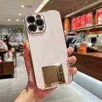 For iPhone 13 Pro Electroplating TPU Phone Case with Holder (Gold)