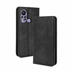 For Infinix Hot 11s Magnetic Buckle Retro Texture Leather Case(Black)