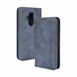 For Fujitsu Arrows F-52B JP Magnetic Buckle Retro Texture Leather Case(Blue)