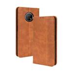 For Nokia G300 Magnetic Buckle Retro Texture Leather Case(Brown)