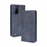 For Oukitel C25 Magnetic Buckle Retro Texture Leather Case(Blue)