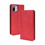 For Ulefone Note 6 / Note 6P Magnetic Buckle Retro Texture Leather Case(Red)