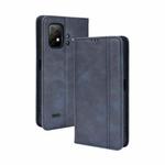 For Umidigi Bison X10 Magnetic Buckle Retro Texture Leather Case(Blue)