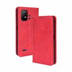 For Umidigi Bison X10 Magnetic Buckle Retro Texture Leather Case(Red)