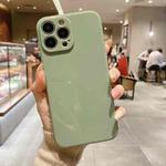 For iPhone 13 Glossy Straight-Edge TPU Phone Case(Green)