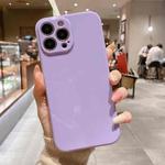 For iPhone 12 Pro Glossy Straight-Edge TPU Phone Case(Purple)