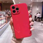For iPhone 12 Pro Max Glossy Straight-Edge TPU Phone Case(Red)