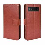 For Google Pixel 6a Retro Crazy Horse Texture Leather Phone Case(Brown)