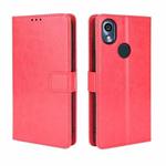 For Kyocera KY-51B Retro Crazy Horse Texture Leather Phone Case(Red)