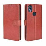 For Kyocera KY-51B Retro Crazy Horse Texture Leather Phone Case(Brown)