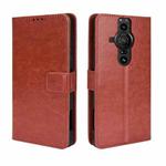 For Sony Xperia Pro-I Retro Crazy Horse Texture Leather Phone Case(Brown)