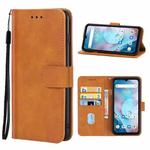 Leather Phone Case For UMIDIGI Bison X10G / X10G NFC(Brown)