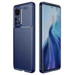 For Xiaomi 12 Pro 5G Carbon Fiber Texture Shockproof TPU Phone Case(Blue)