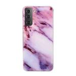 For Samsung Galaxy S22 5G Marble Pattern Soft TPU Phone Case(Purple)