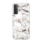 For Samsung Galaxy S22 5G Marble Pattern Soft TPU Phone Case(White)