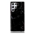 For Samsung Galaxy S22 Ultra 5G Marble Pattern Soft TPU Phone Case(Black)