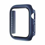 ROCK 2 in 1 PC Frame + Tempered Glass Protector Case For Apple Watch Series 9 / 8 / 7 41mm(Blue)