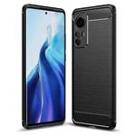 For Xiaomi 12 5G Brushed Texture Carbon Fiber TPU Phone Case(Black)
