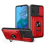 For Motorola Moto G30 Sliding Camshield Card Phone Case(Red)