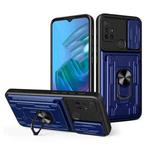 For Motorola Moto G30 Sliding Camshield Card Phone Case(Blue)