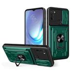 For Motorola Moto G50 Sliding Camshield Card Phone Case(Dark Green)