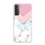 For Samsung Galaxy S22 5G Marble Pattern Soft TPU Phone Case(Tricolor)