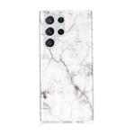 For Samsung Galaxy S22 Ultra 5G Marble Pattern Soft TPU Phone Case(White)