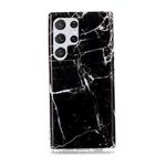 For Samsung Galaxy S22 Ultra 5G Marble Pattern Soft TPU Phone Case(Black)