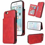 Calf Texture Magnetic Case For iPhone 6s Plus / 6 Plus(Red)