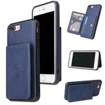 Calf Texture Magnetic Case For iPhone 8 Plus / 7 Plus(Blue)
