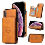 For iPhone XR Calf Texture Magnetic Case(Brown)