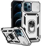 For iPhone 12 Pro Max Sliding Camshield Holder Phone Case(Silver)