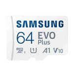 Original Samsung EVO Plus Micro SD Memory Card (2021), Capacity:64GB(White Blue)